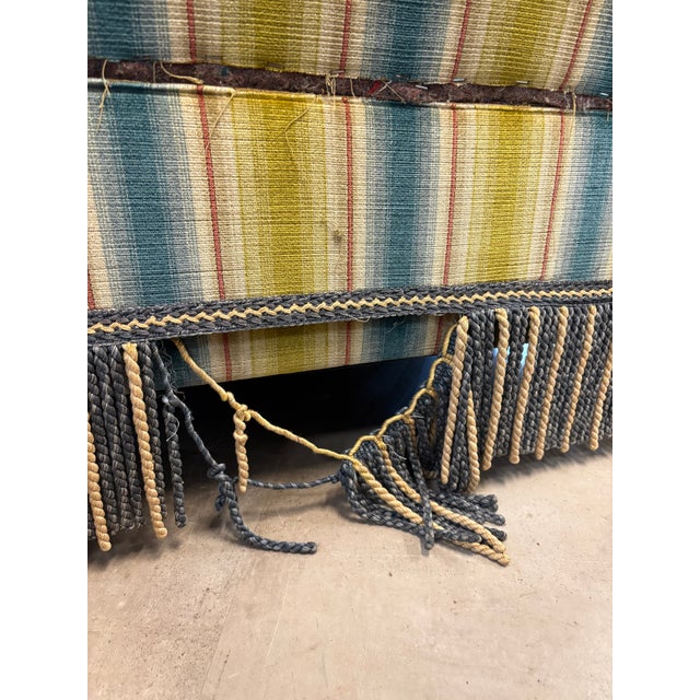 1960s 3 Seater Blue, Chartruese Sofa (2 Available) For Sale - Image 9 of 10