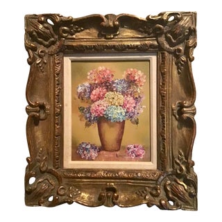 Original Still Life Oil Painting on Canvas in Gold Leaf Stiffel Frame For Sale