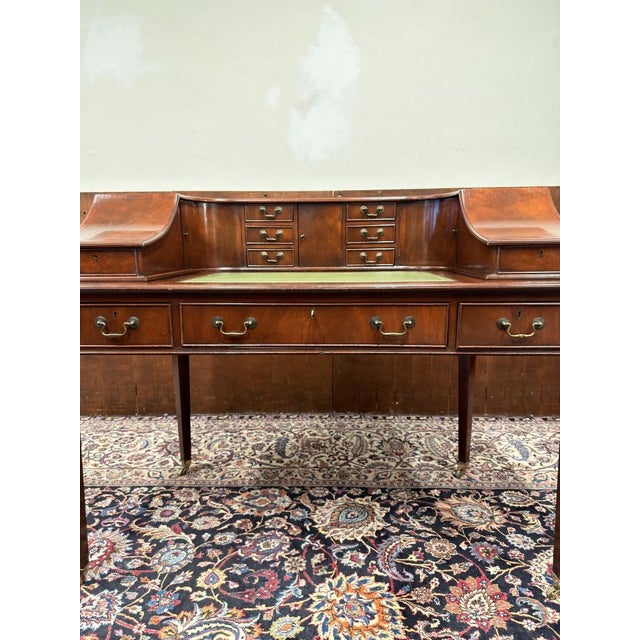 English Chesterfield Secretary in Mahogany Veneer For Sale - Image 10 of 18