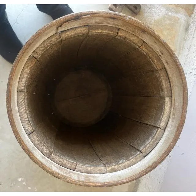 19Thc Original Blue Painted Butter Churn For Sale - Image 4 of 12