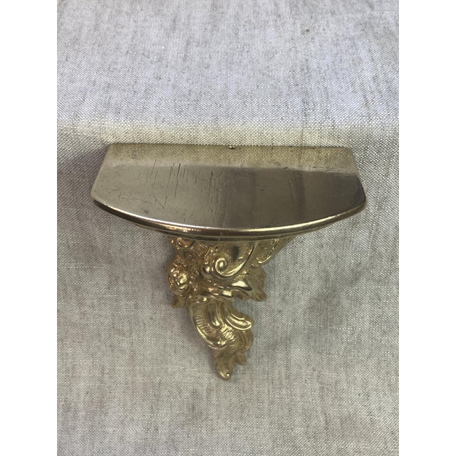 Small Rococo-Style Bronze Wall Console, 1950s For Sale - Image 6 of 14