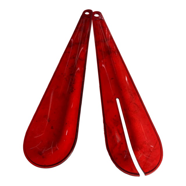 Pair of Red Pop Art Salad Servers, Late 20th Century For Sale
