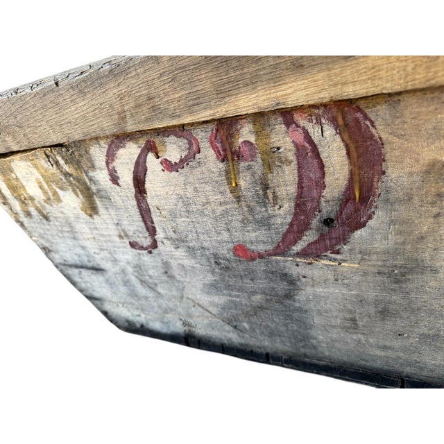 Antique French Champagne Vinery Crate With Original Stenciling For Sale - Image 11 of 14