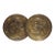 Brass Repoussé Wall Plaques, Courting Couple Scenes, Round Pair For Sale