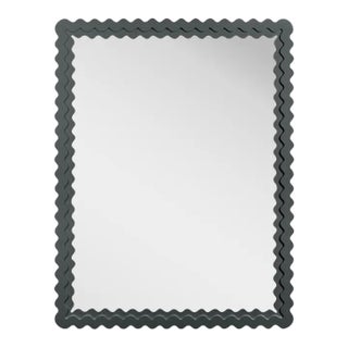 Fleur Home Carnival Chaos Rectangle Mirror in Gunmetal, 30x40 For Sale