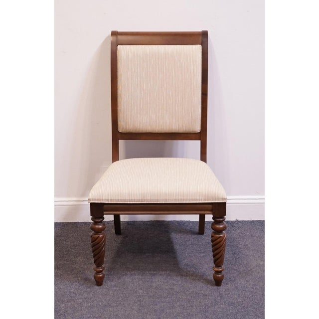 Traditional Broyhill Furniture British Empire Collection Cherry Dining Side Chair 7325-83 For Sale - Image 3 of 14