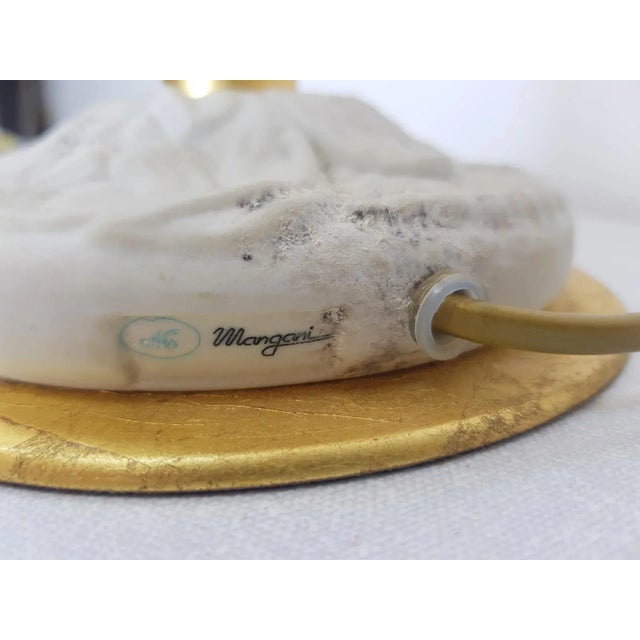 Regency Gold Table Lamp in Porcelain by Giulia Mangani, 1970s For Sale - Image 4 of 8