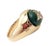 Early 21st Century Louis Vuitton Yellow Gold Diamond Malachite Blossom Signet Ring, Size 8.25 For Sale - Image 5 of 10