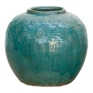 Celadon Glow Asian Vase