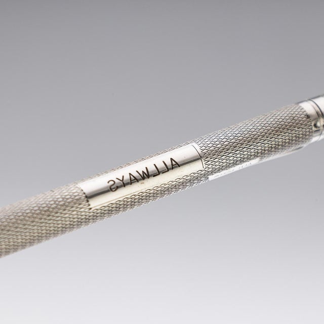 20th Century Art Deco English Silver Desk Set & Mechanical Pencil, London, 1936 , Set of 2 For Sale - Image 9 of 16