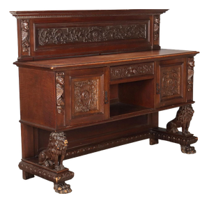 Antique Neo-Renaissance Walnut Cupboard, Italy, Early 20th Century