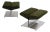 Paul Geoffroy for Uginox Stainless Steel Alcantara Ottomans 1975 For Sale