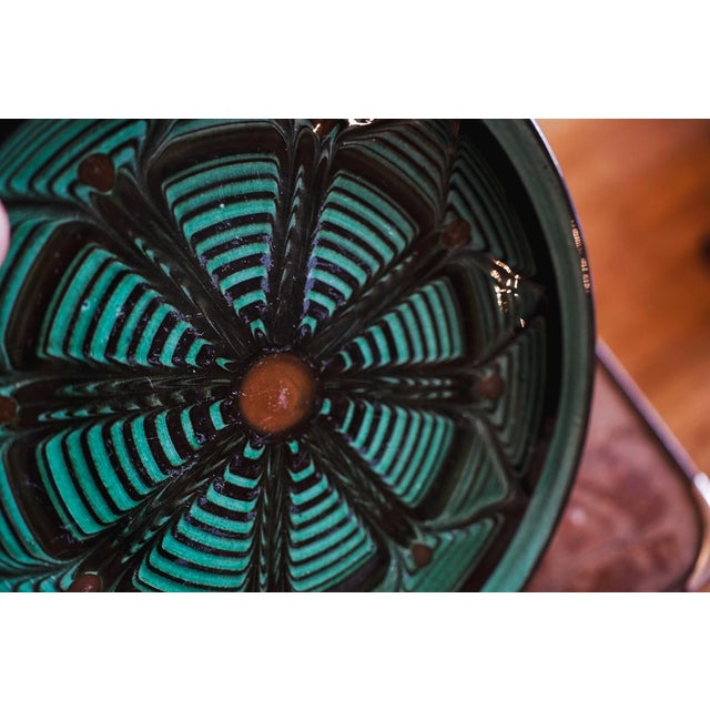 1920s Turquoise Green Small Plate Stoneware Pottery by Herman A. Kähler of Denmark For Sale - Image 5 of 7