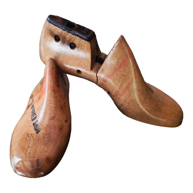 Antique Vintage Matched Pair Wooden Shoe Lasts For Sale