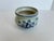 Antique Japanese porcelain censer featuring classic blue and white hand-painted floral and botanical motifs. Rounded form...