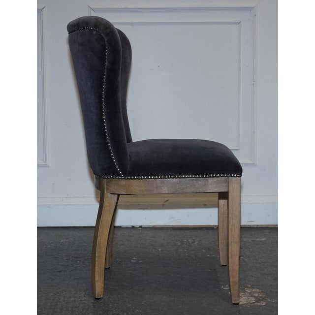 Blue Vintage Richmond Desk or Dining Chair in Navy Velvet with Studs from Halo For Sale - Image 8 of 18
