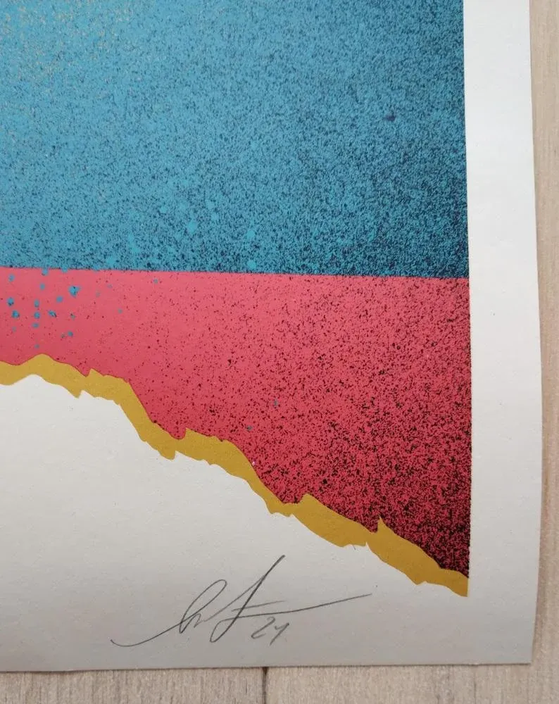 Shepard Fairey Obey Hand Signed - A Cracked Icon Letterpress - David