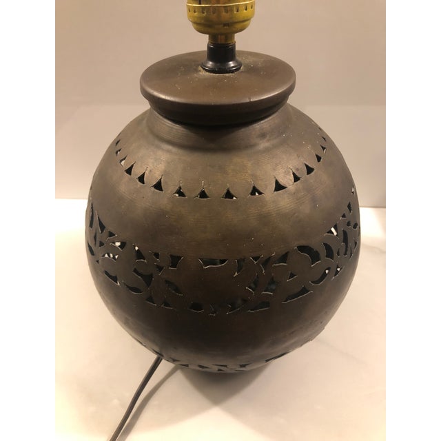 Metal Vintage Copper Southwestern Table Lamp For Sale - Image 7 of 12