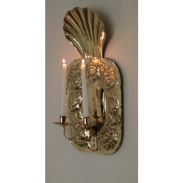 Large Mid-Century Modern Swedish Brass Sconces, Set of 2 For Sale - Image 17 of 18