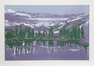 Mountain Lake, John M. Healy Screen Print