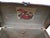 Antique Fitted Embossed Tin Dome Top Humpback Steamer Travel Trunk Chest For Sale - Image 4 of 18