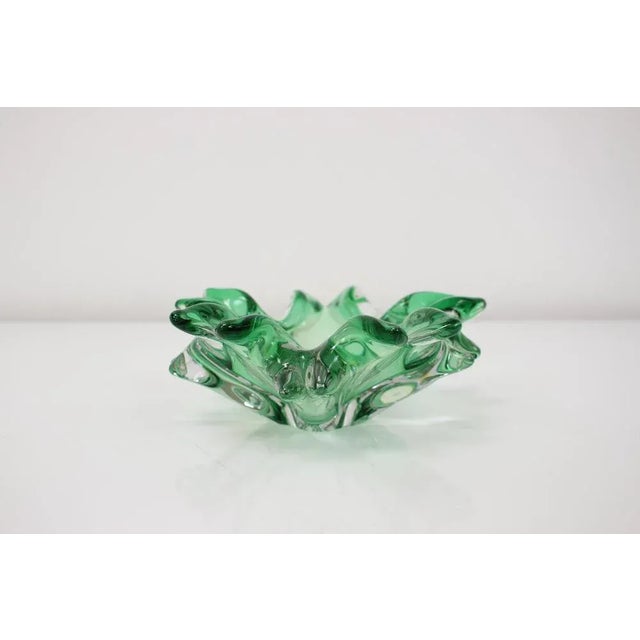 Made in Czechoslovakia. Made of art glass. Good original condition. This piece is attributed to the mentioned...