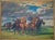Realism Mid-20th Century Salvator Domingo - Horse Racing Scene, Oil on Canvas For Sale - Image 3 of 5