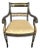 Late 20th Century Hollywood Regency Sheraton Style Ebonized & Gilt Accent Armchair - Attributed to Maitland-Smith For Sale