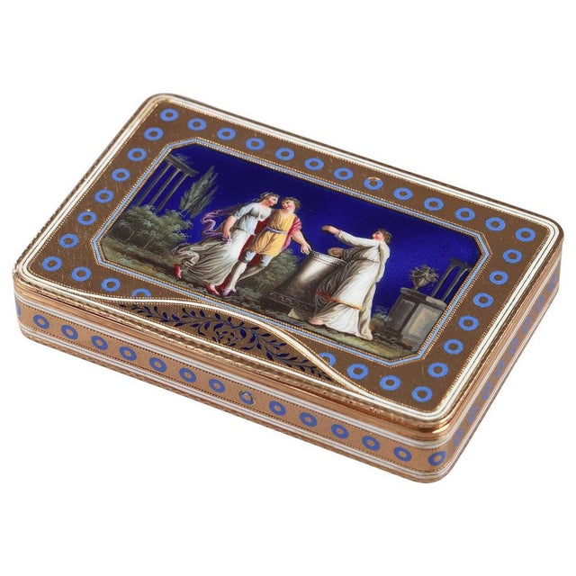 Enamelled Gold Swiss Box. Late 18th Century For Sale - Image 10 of 10