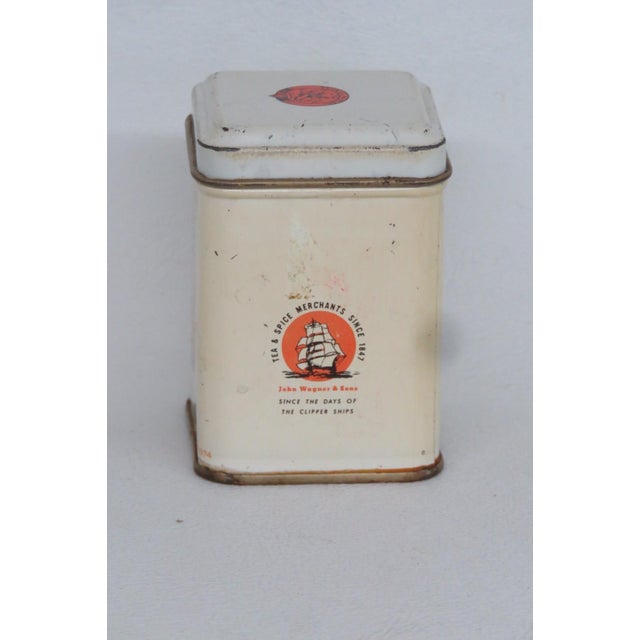 John Wagner and Sons Small Empty Tea Tin for Cha Ching Chinese Restaurant 4925b For Sale - Image 9 of 12