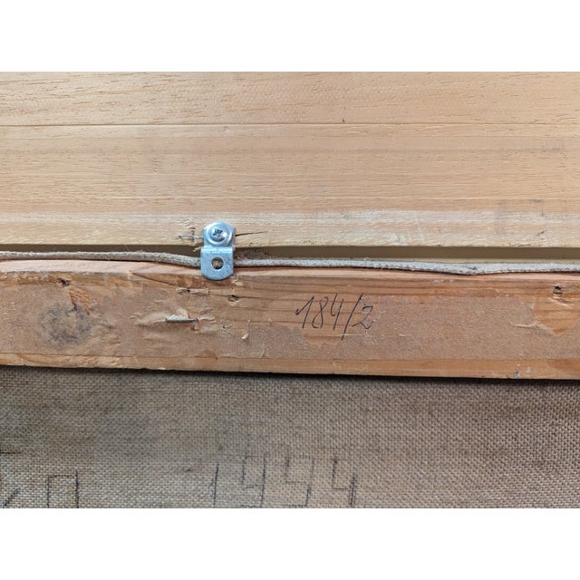 Wood 1990s Original Oil Painting After Gustav Klimt For Sale - Image 7 of 11