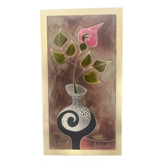 Ceramic Panel by Gilbert Valentin, 1970s For Sale