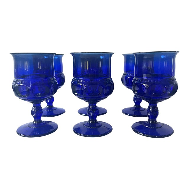 Vintage Cobalt Blue Cocktail Glasses Set of 6 Chairish