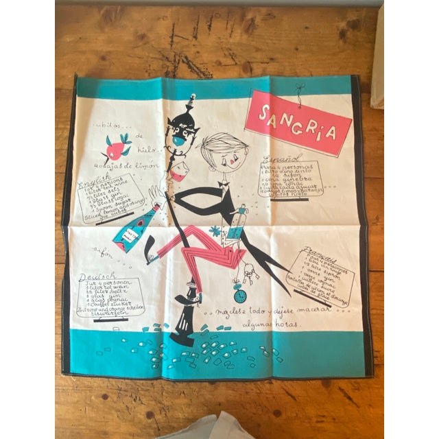 Vintage Whimisical Spanish Recipe Kitchen Towels, Set of 2 For Sale - Image 9 of 12