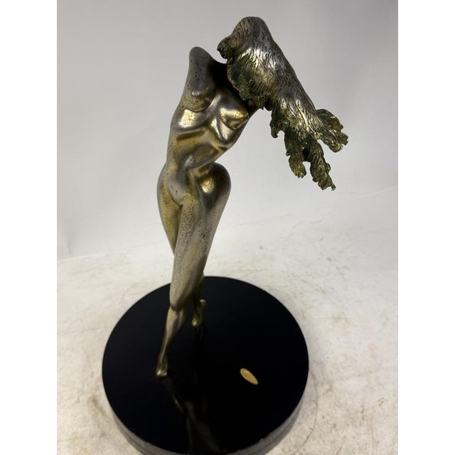Walter Pugni, Fortune Sculpture, 1980s, Gold-Plated Bronze For Sale - Image 11 of 18