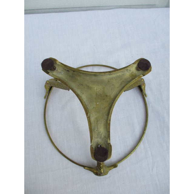 Brass and Crackled Glass Centerpiece Bowl For Sale - Image 9 of 11