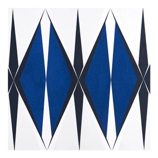 Sample - Schumacher Elvetico Fabric in Cobalt For Sale