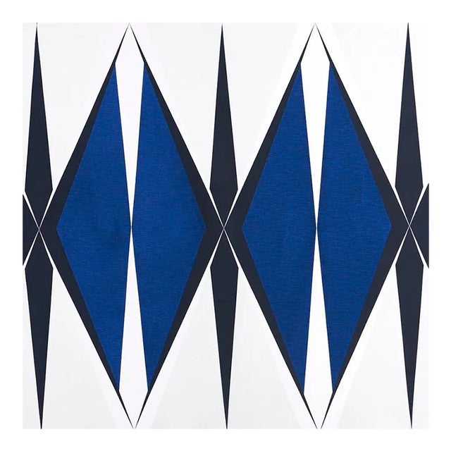 Sample - Schumacher Elvetico Fabric in Cobalt For Sale