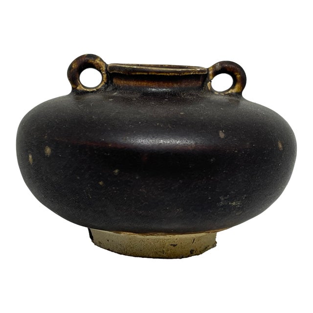 Antique Chinese Brown Glaze Song Dynasty Jarlet (960-1279) Chinoiserie For Sale