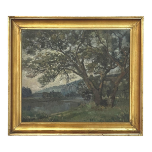 Framed Oil Painting on Canvas by Leon Bourdon (1880-1945)