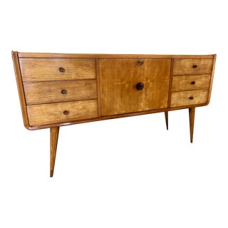 Vintage Italian Mid Century Modern Credenza Buffet by Barovero For Sale