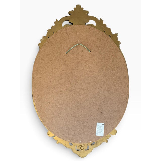 Vintage Euromarchi Italian Florentine Oval Mirror | Ornate Gilt Gold Rococo Revival For Sale In Portland, ME - Image 6 of 6