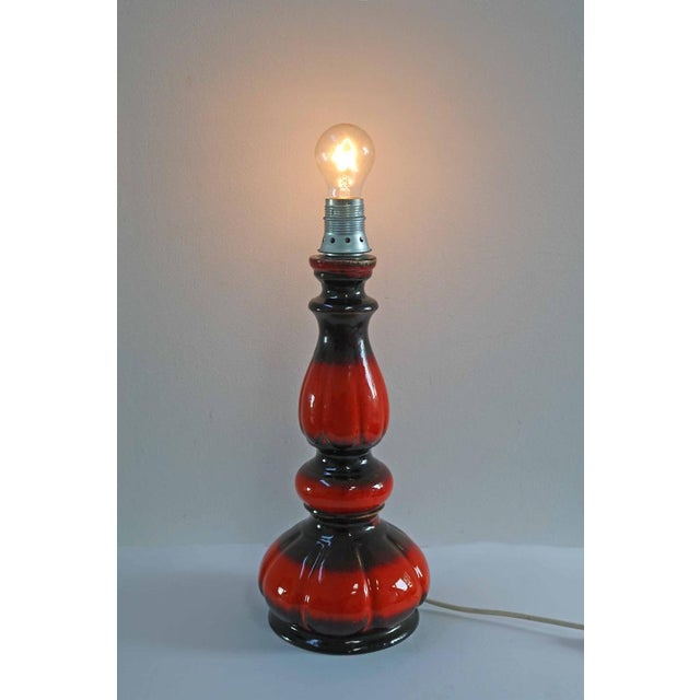 Scheurich Ceramics Pumpkin Ceramic Table Lamp Space Age Design from the 1960s Height 46cm Diameter 18cm 1 x E27 socket /...