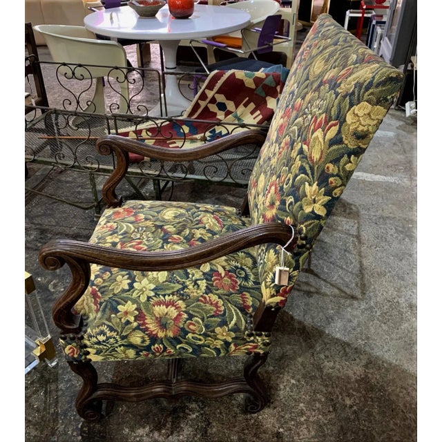 Louis XIII Armchair in Oak For Sale - Image 3 of 4