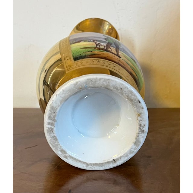 Antique Early 19th Century French Empire Paris Porcelain Ewer, Pitcher or Jug With Hand Painted Landscape For Sale - Image 13 of 13