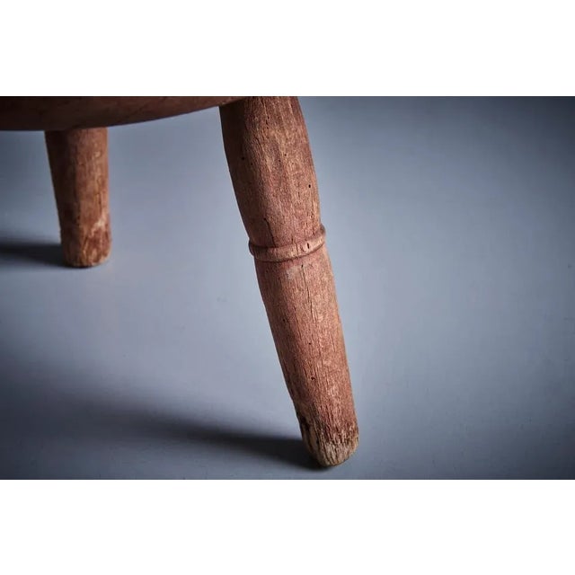 Rustic Rustic Farmers Stool in Original, 1890s For Sale - Image 3 of 8