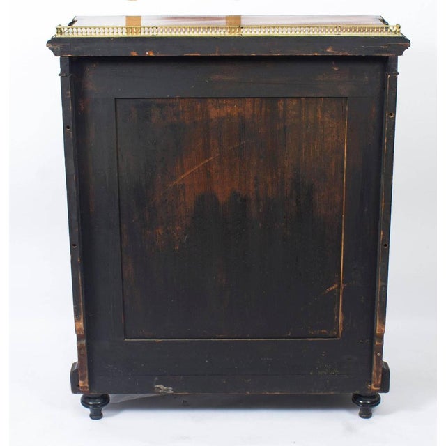 Victorian Amboyna & Ebonized Pier Cabinet For Sale - Image 10 of 11