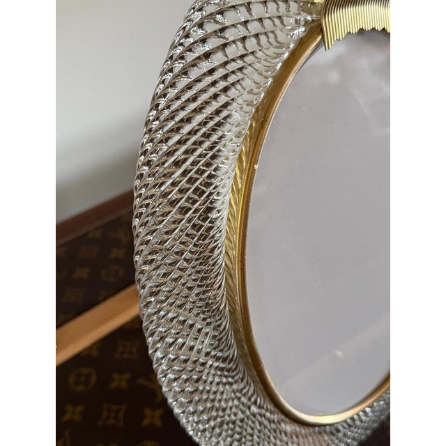 Silver Oval Murano Glass Photo Frame, 2000s For Sale - Image 8 of 14