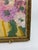 Plastic Vintage Acrylic Floral Abstract Painting Framed For Sale - Image 7 of 8