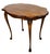 Queen Anne English 20th C Queen Anne Style "Turtle" Form Top Walnut Side Coffee Table For Sale - Image 3 of 13